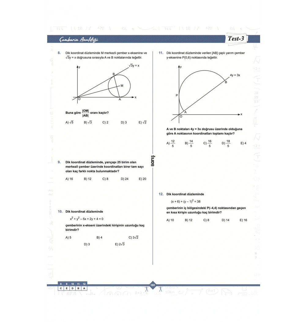 BARIŞ AYT ANALİTİK GEOMETRİ