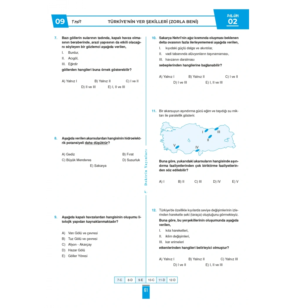 KPSS 2026 COĞRAFYANIN DOKTRİNİ SORU BANKASI DOKTRİN