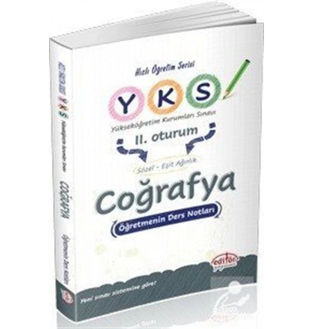 EDİTÖR YKS COĞRAFYA DERS NOTLARI 2.OTURUM