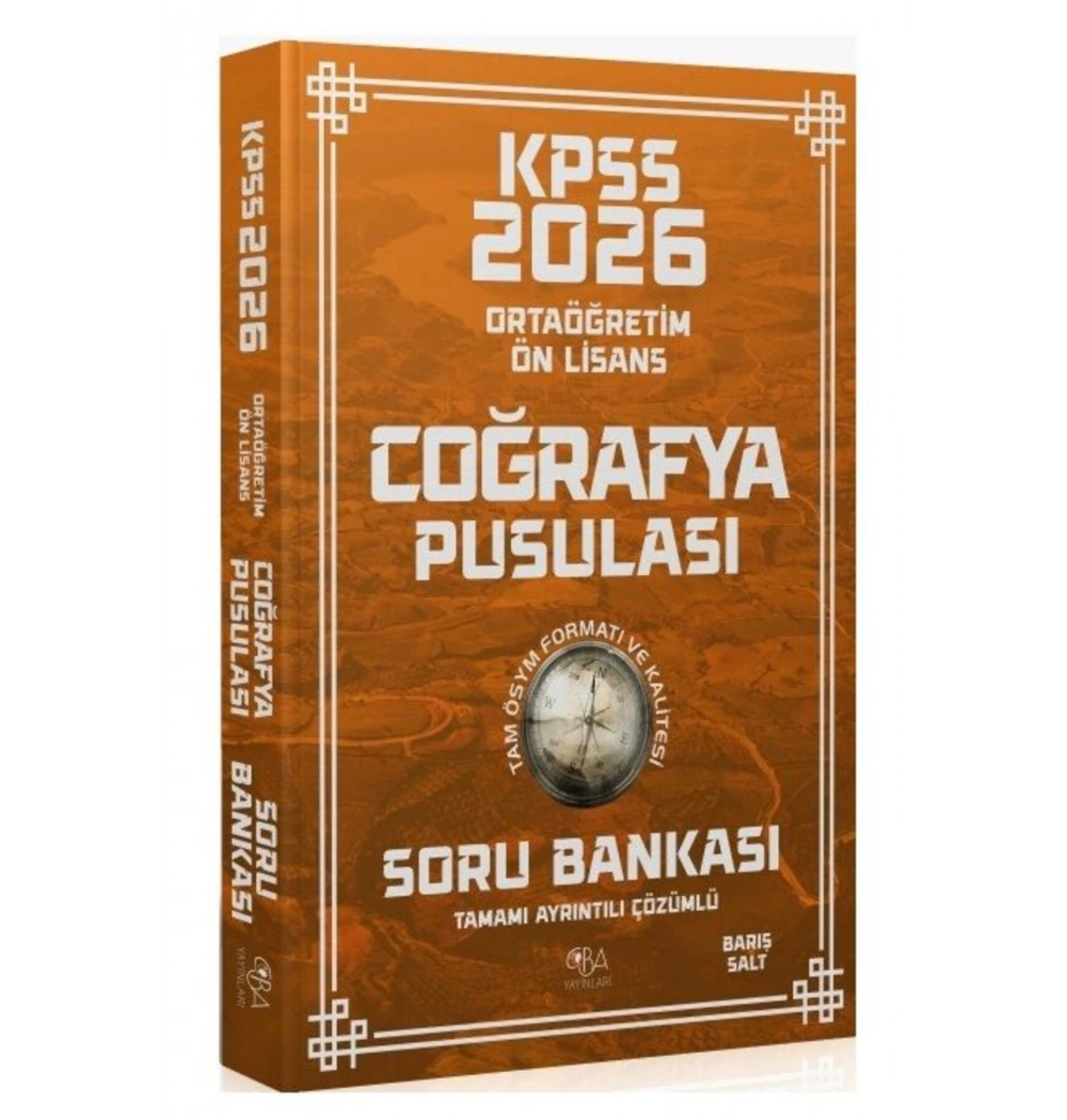 Cba Kpss 2026 Ortaöğretim Önlisans Coğrafya Pusulası Çözümlü Soru Bankası