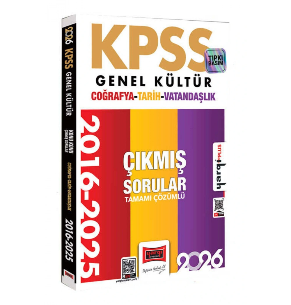 Yargı 2026 Kpss Gk Coğrafya Tarih Vatandaşlık 2016-2025 Çıkmış Sorular