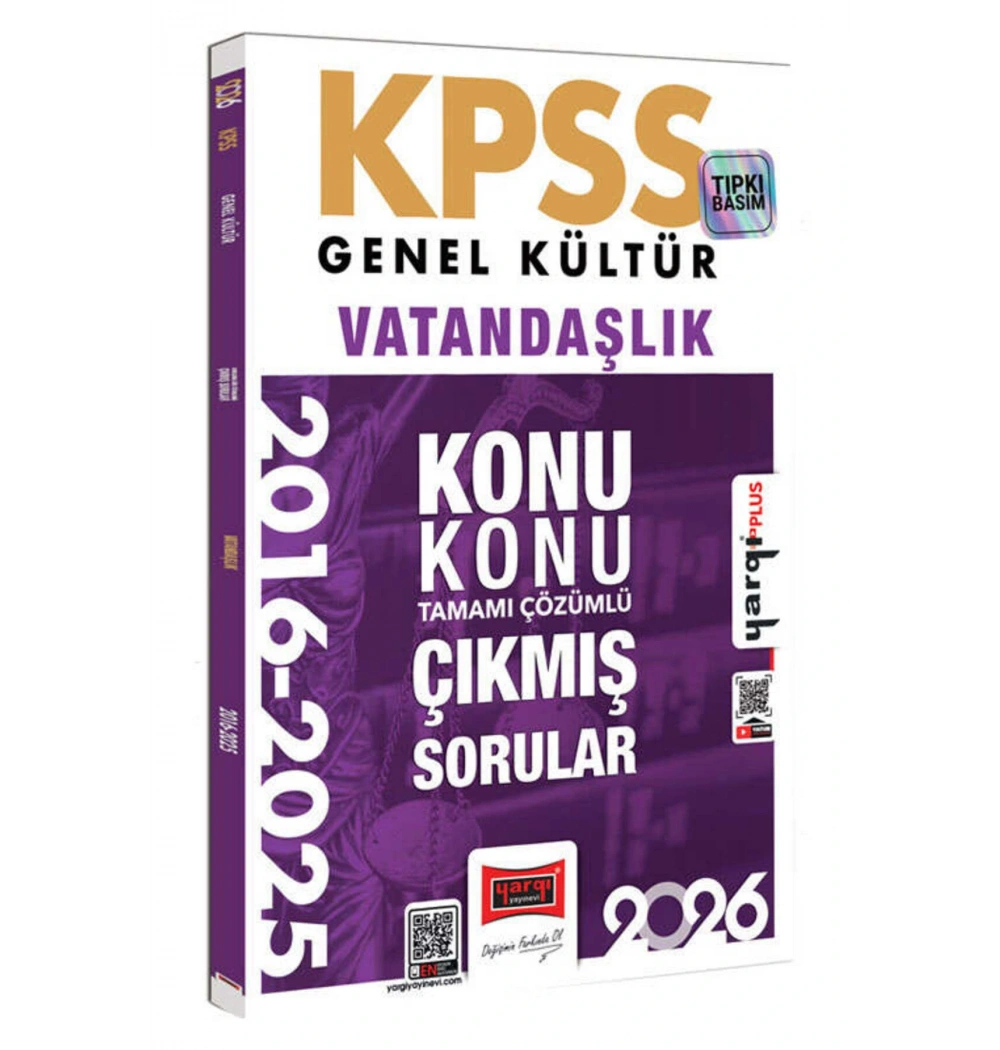Yargı 2026 Kpss Gk Vatandaşlık 2016-2025 Çıkmış Çözümlü Sorular