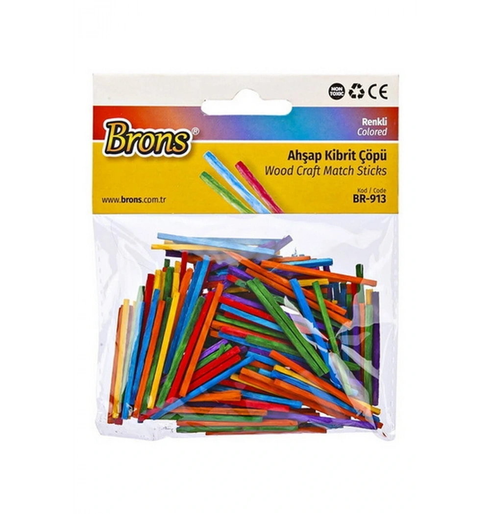 Brons Br-913 Ahşap Kibrit Çöpü Renkli