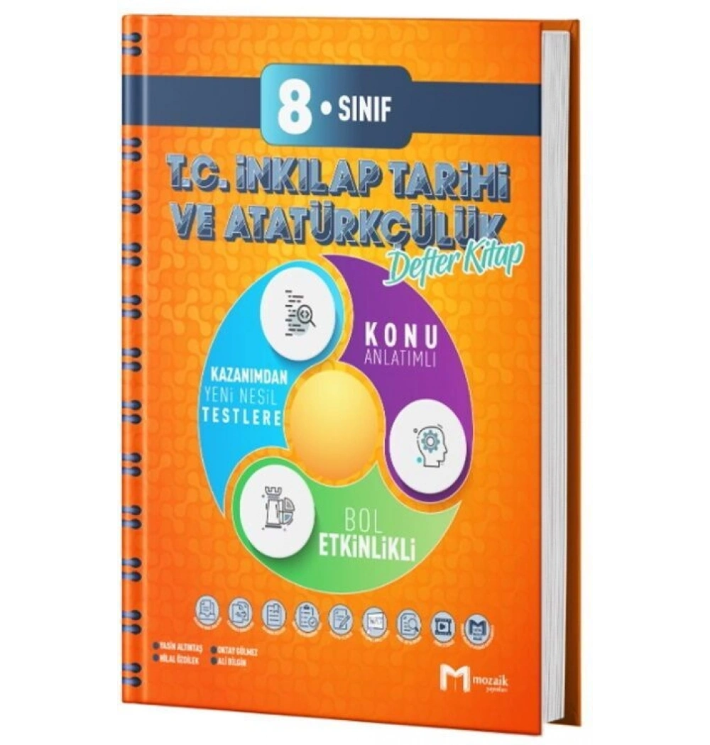 Mozaik 8. Sınıf İnkılap Tarihi Atatürkçülük Defter Kitap
