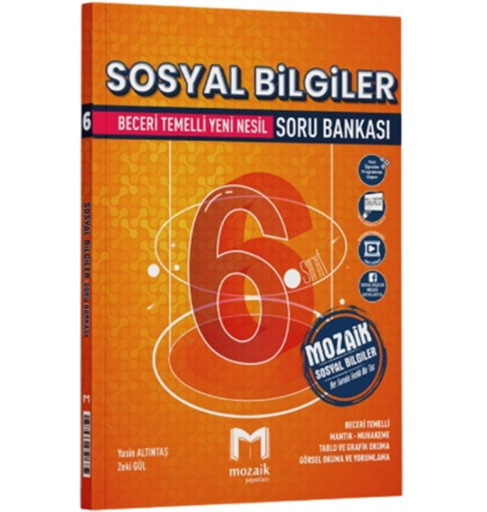 6. Sınıf Sosyal Bilgiler Beceri Temelli Yeni Nesil Soru Bankası Mozaik