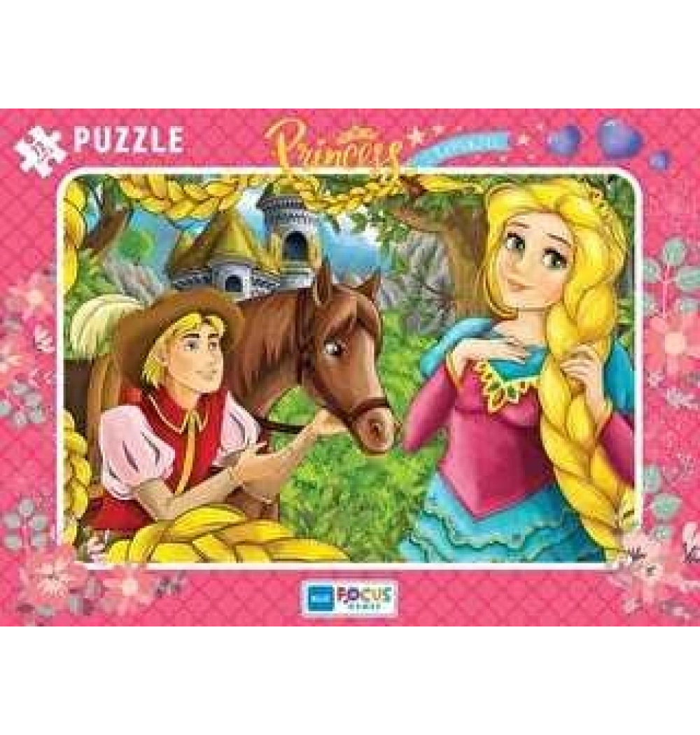 Blue Focus 72 Parça Puzzle Rapunzell Mavi Lale