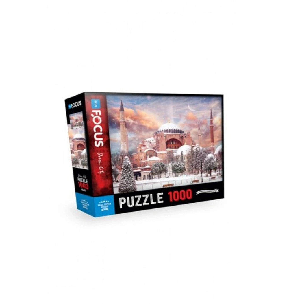 Hagia Sophia Mosque Puzzle 1000 Parça Mavi Lale