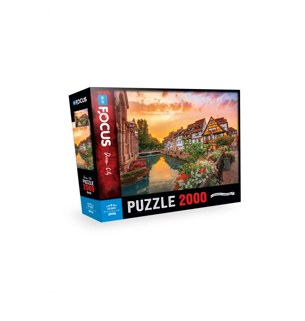 Blue Focus Puzzle 2000 Parça Mavi Lale