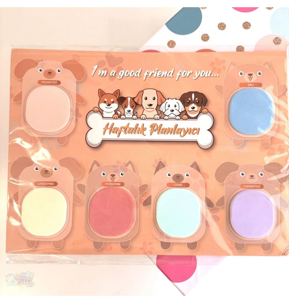 Köpecik Kedicik Haftalık Planlayıcı Set Kp-3797 Notyaz