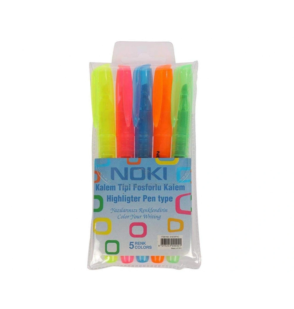 Noki Fosforlu Kalem-Kalem Tipi 5 Li Kod: 91875Pvc