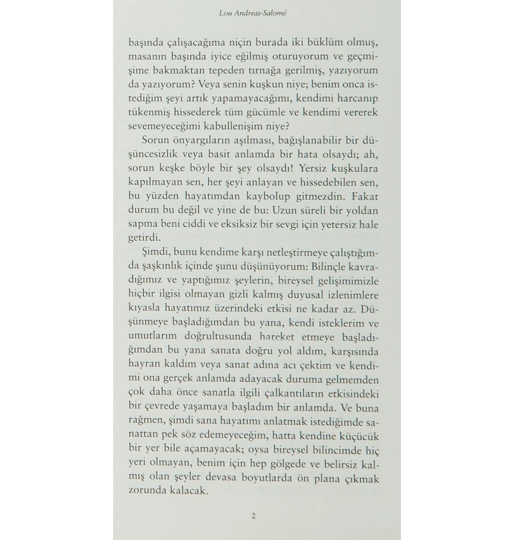 Arayışlar. Lou Andreas Salema  İş Bankası