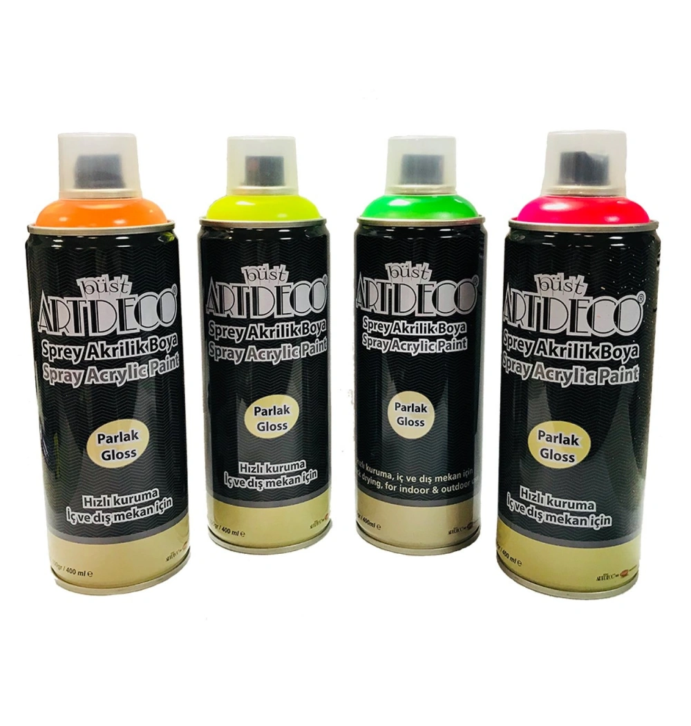 Lisans Artdeco Akrilik Sprey Boya Neon Yeşil 400Ml  Lv-Y-400-950