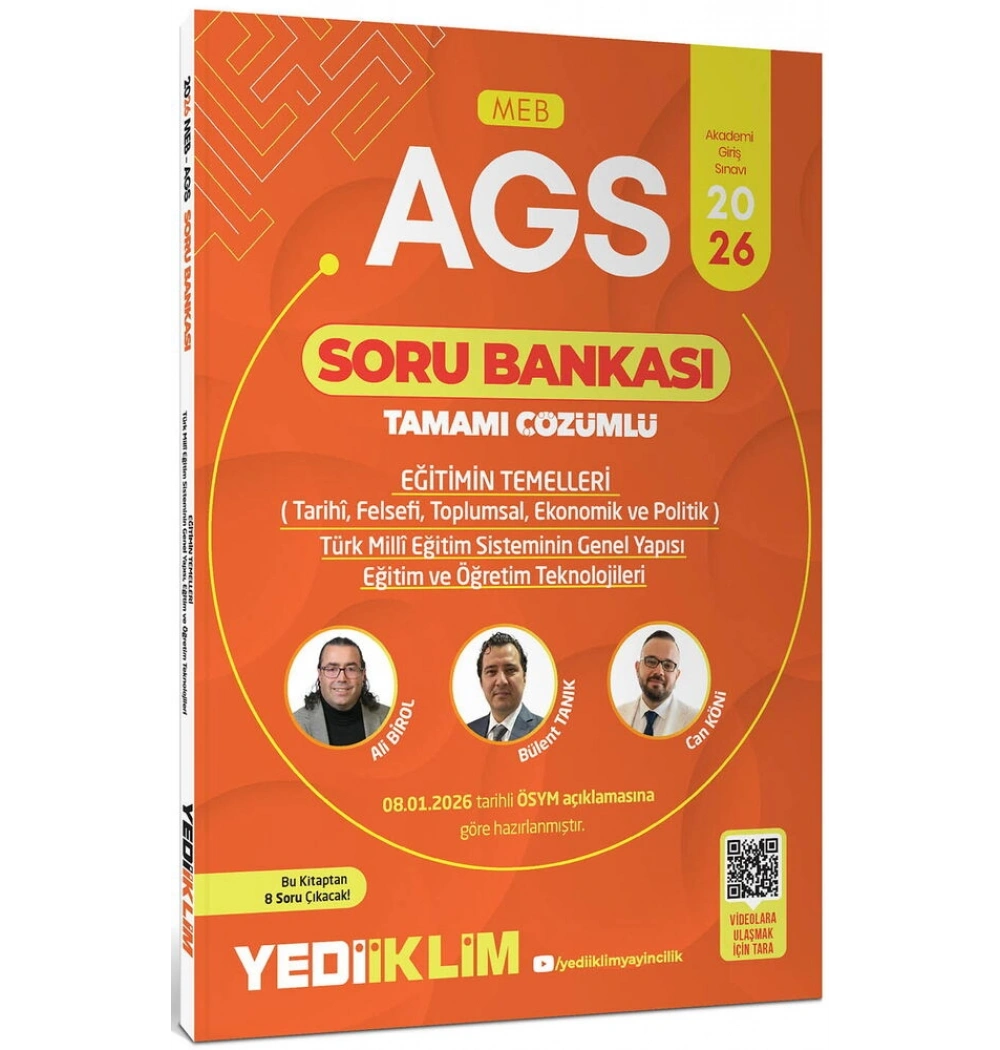 2026 Meb Ags Eğitim Temelli Çözümlü Soru Bankası Yediiklim