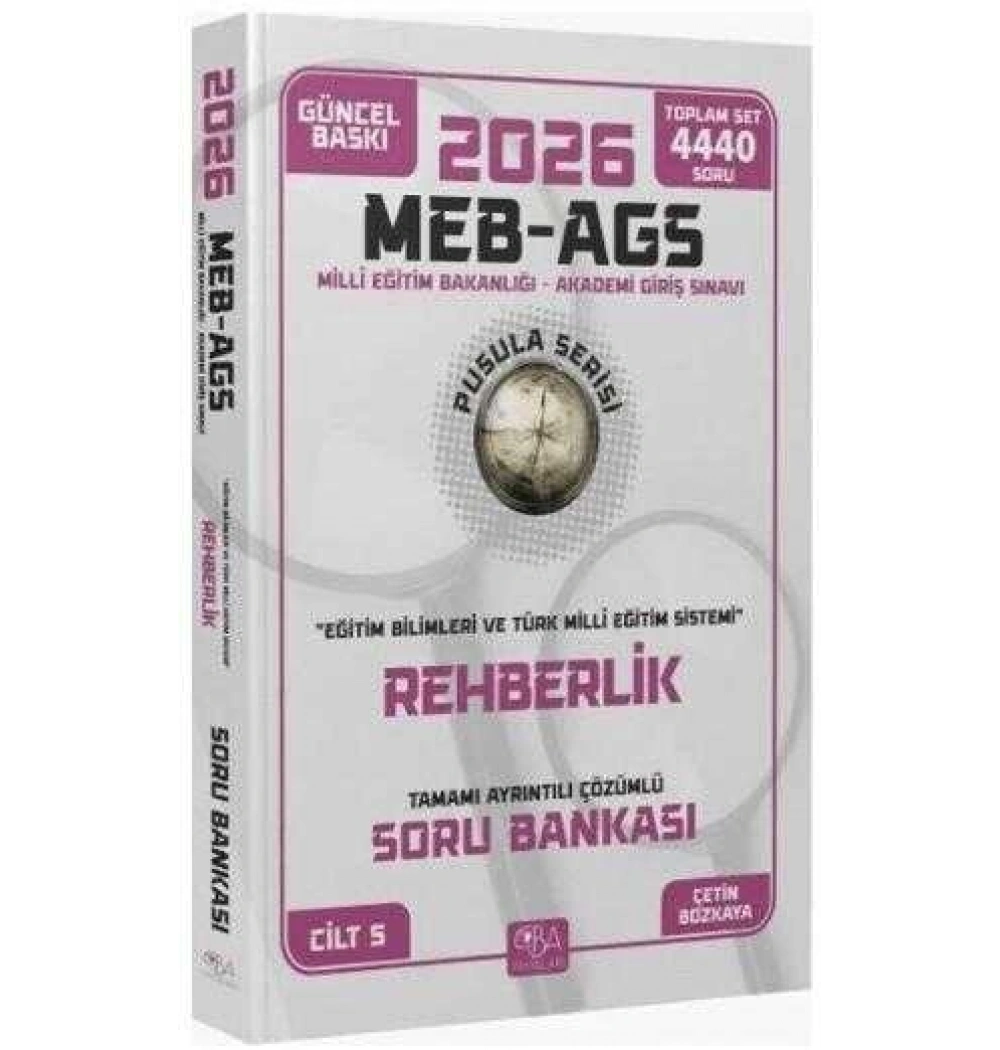 Cba 2026 Meb Ags Eğitim Bilimleri Rehberlik Çözümlü Soru Bankası Pusula Serisi