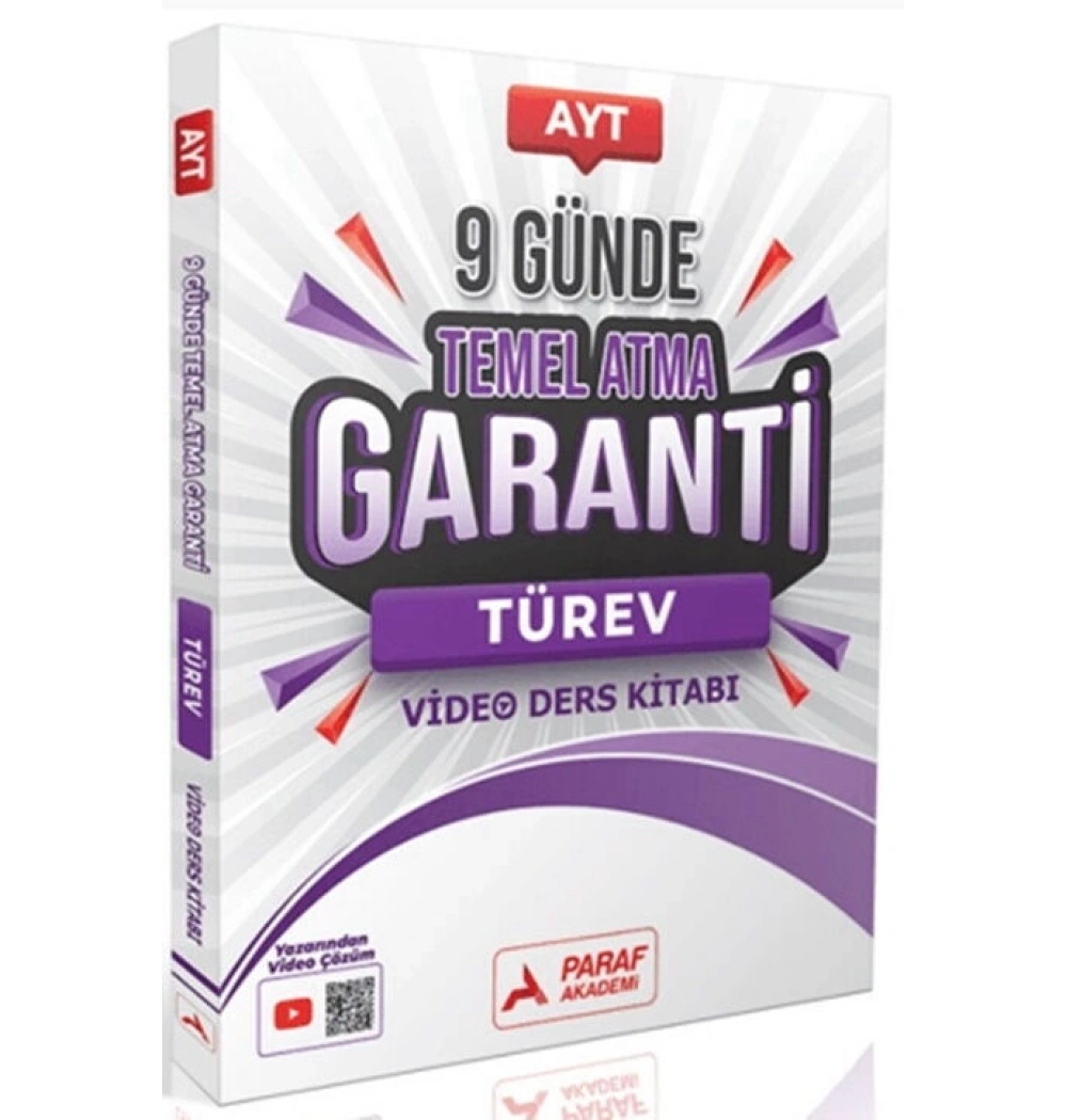Paraf Ayt 9 Günde Temel Atma Garanti Türev Video Ders Kitabı