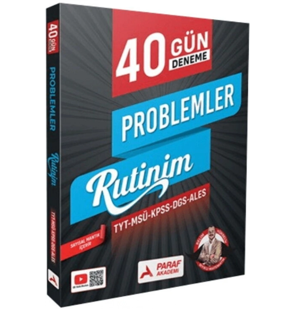 Paraf 40 Gün Deneme Problemler Rutinim Tyt Msü Kpss Dgs Ales