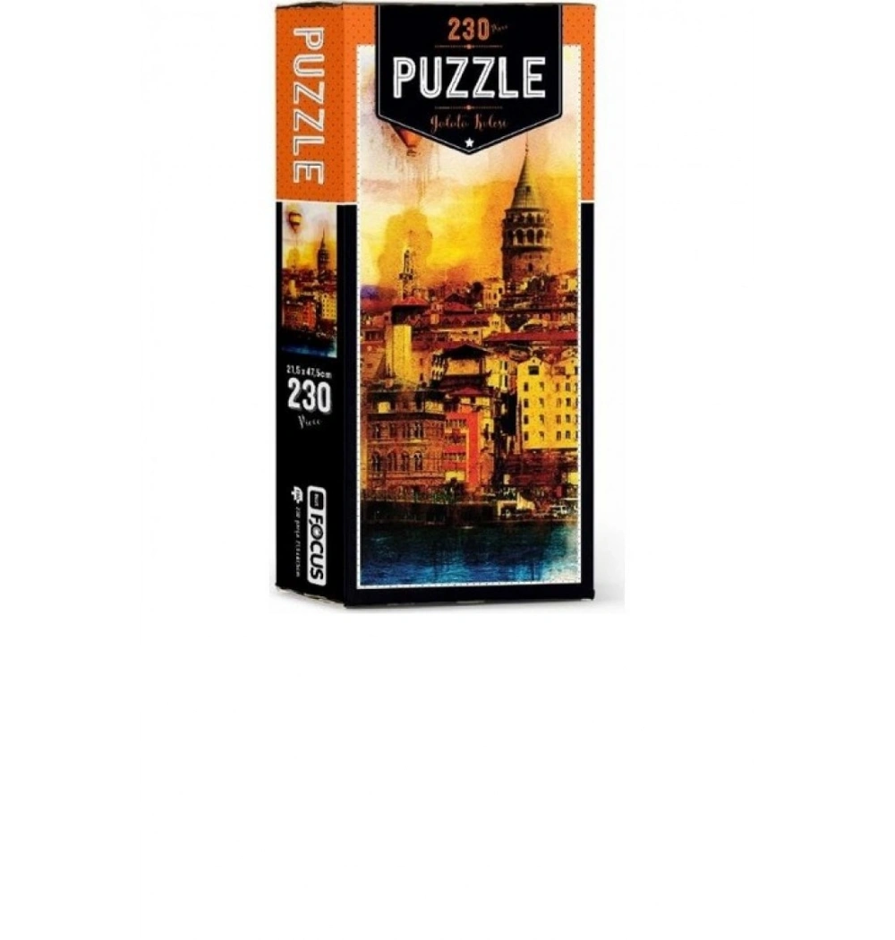 Galata Kulesi Puzzle 230 Parça Mavi Lale