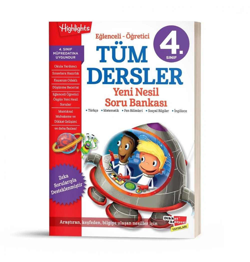 4.Sınıf Tüm Dersler Yeni Nesil Soru Bankası Dikkat Atölyesi