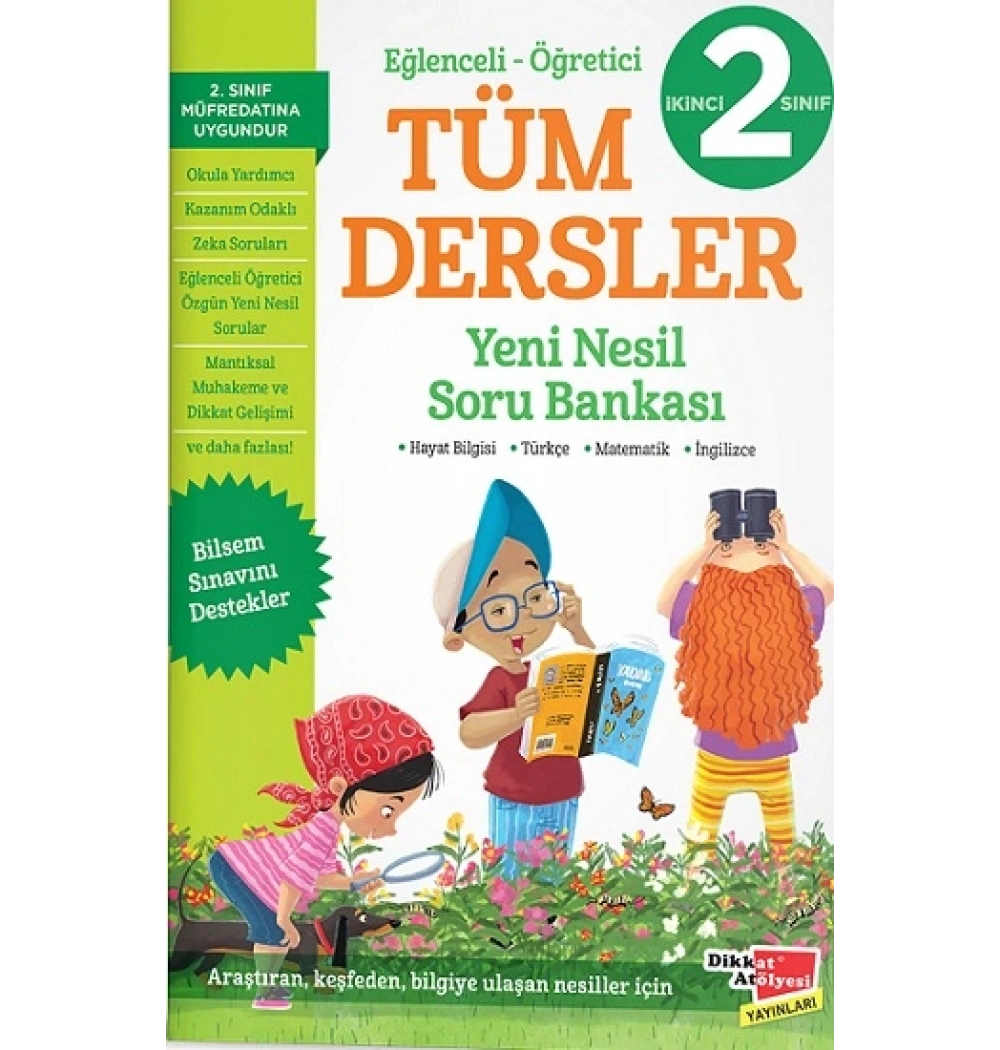 2.Sınıf Tüm Dersler Yeni Nesil Soru Bankası Dikkat Atölyesi