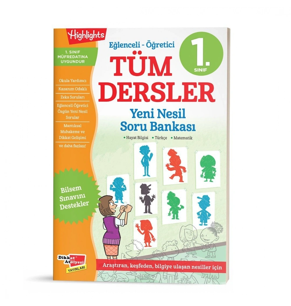 1.Sınıf Tüm Dersler Yeni Nesil Soru Bankası Dikkat Atölyesi