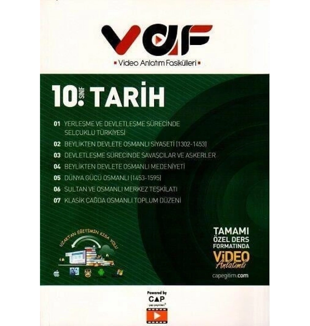 Çap 10.Sınıf Tarih Video Anlatım Fasikülleri