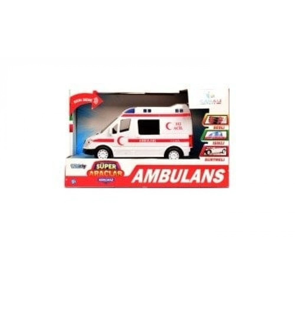 Işıklı Sesli Pilli Ambulans Minibüs
