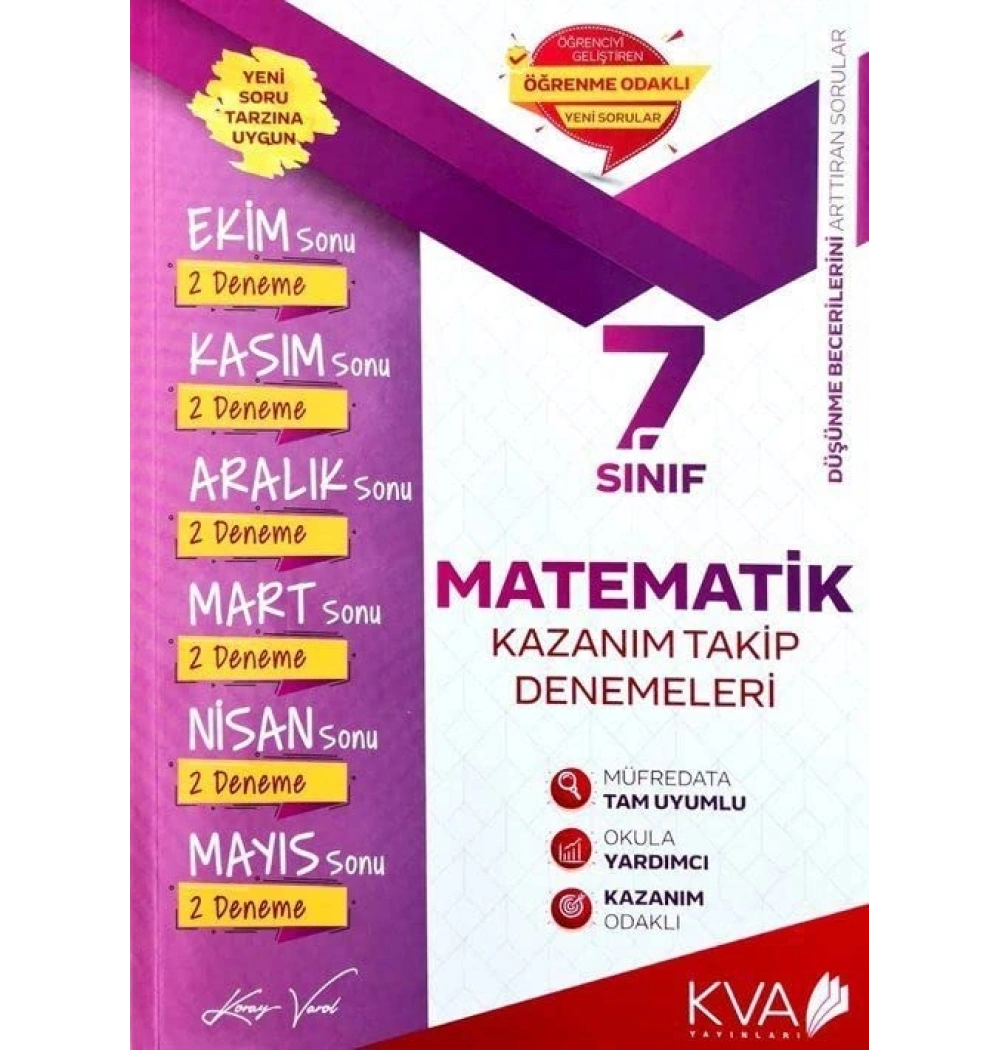 7.Sınıf Matematik Kazanım Takip Denemeleri  Kva