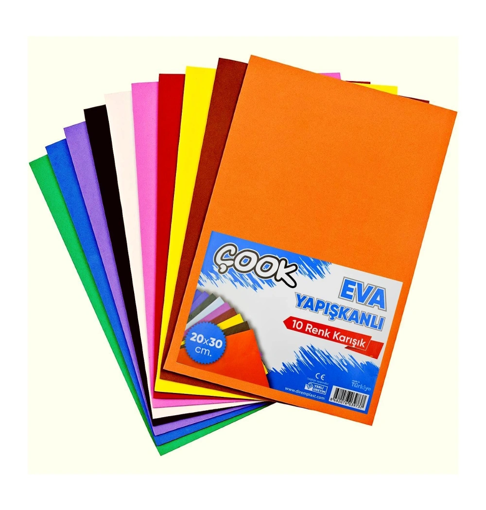 Çook Eva Yapışkanlı 50X70 Karışık RENK 10lu Paket