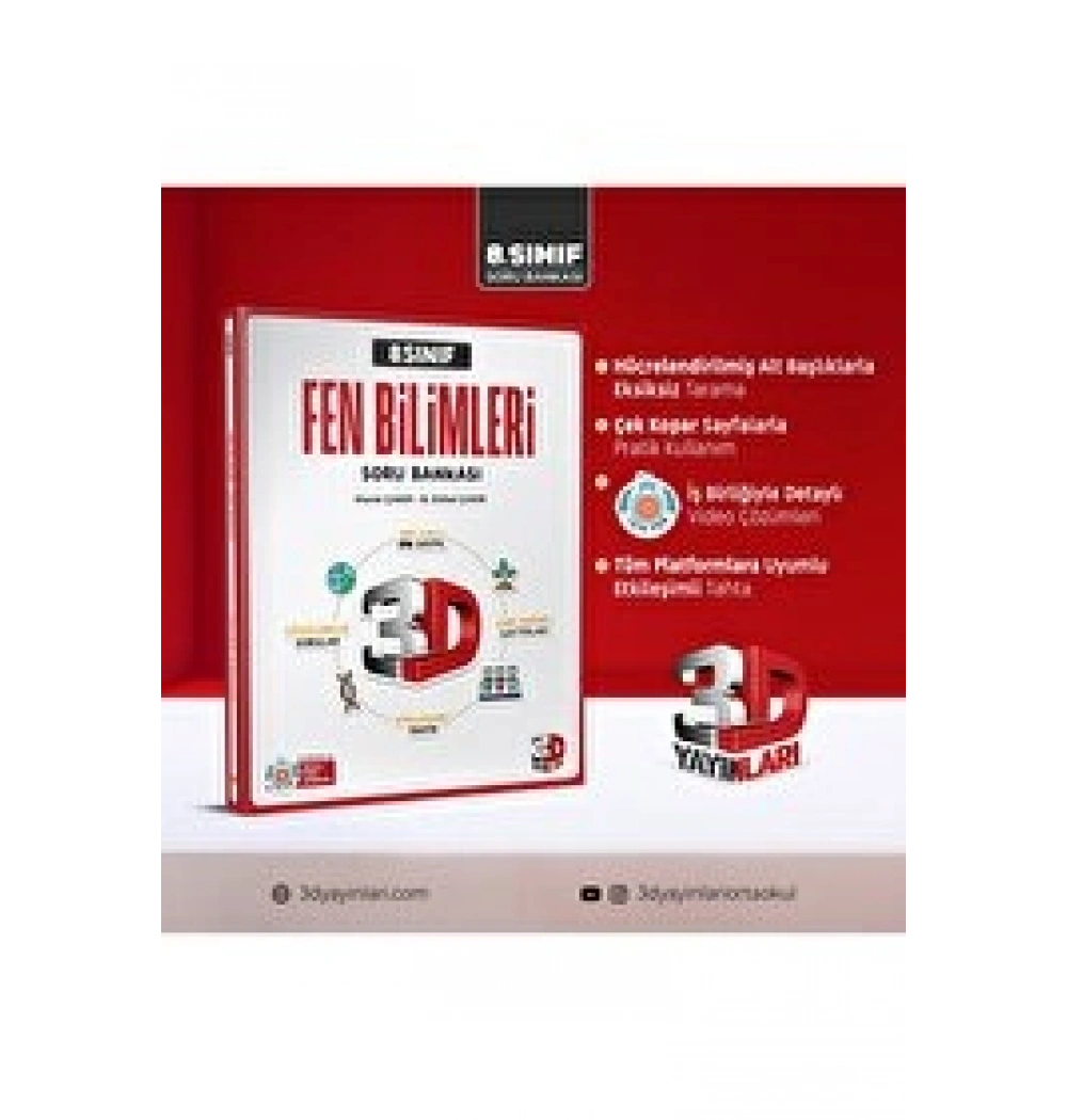 3D 8.SINIF FEN BİLİMLERİ SORU BANKASI