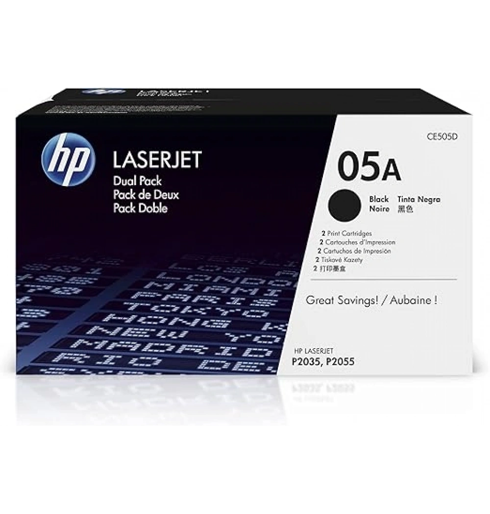 HP CE505D MONO LASER TONER 2.300 SAYFA 2 Lİ SİYAH NO:05A