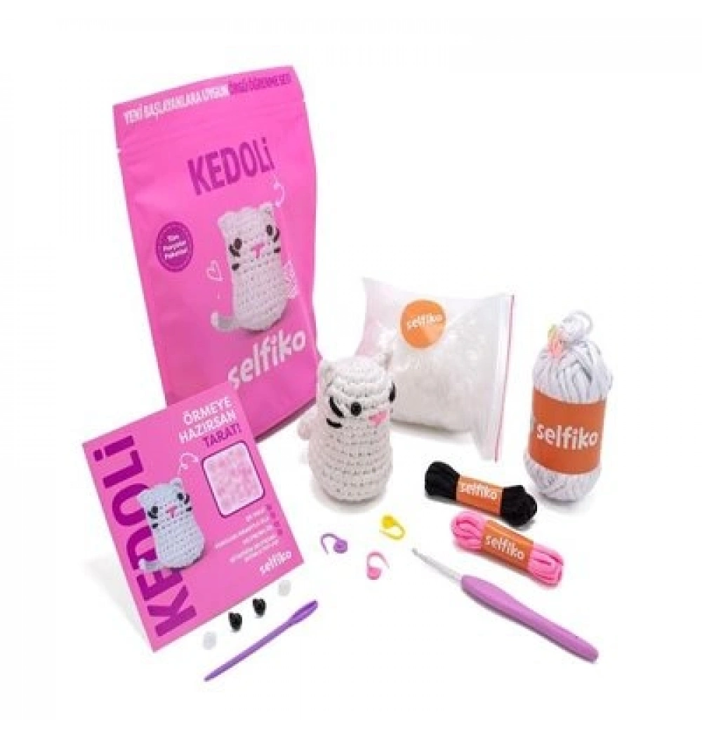 SELFİKO KEDOLİ ÖRGÜ ÖĞRENME SETİ