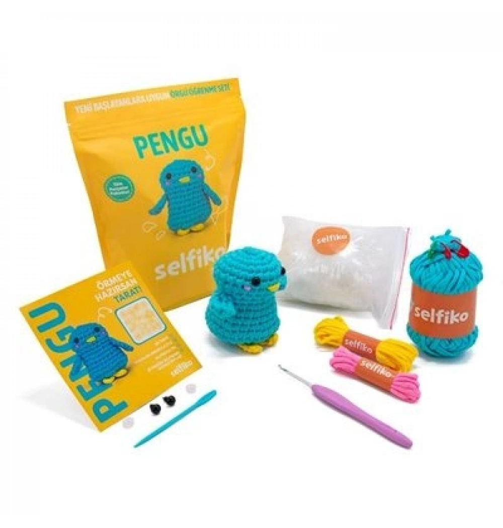 SELFİKO PENGU ÖRGÜ ÖĞRENME SETİ