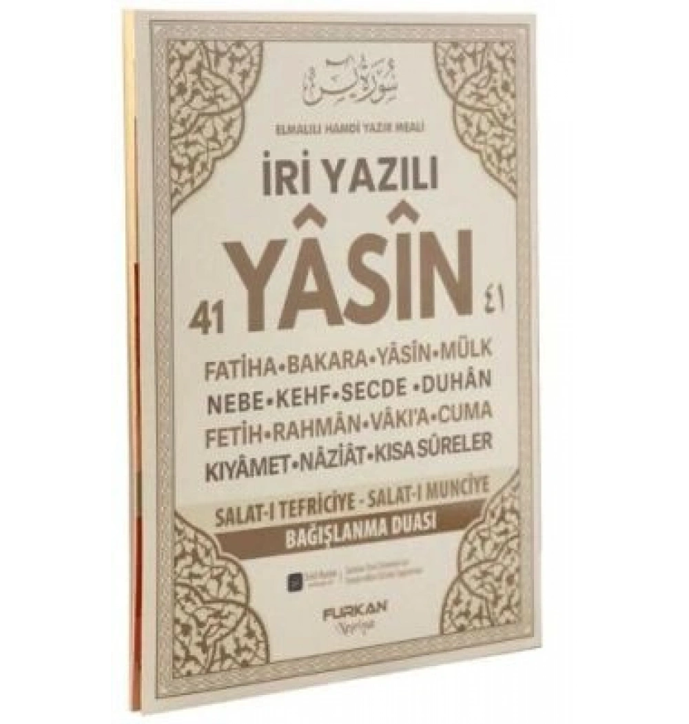 Fuekan 15631 Orta Boy İri Yazılı 128 Sayfa Yasin Cüzü Krem Renk