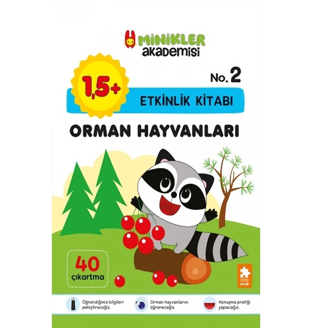 Minikler Orman Hayvanları Etkinlik kitabı No-2 Eksikparça