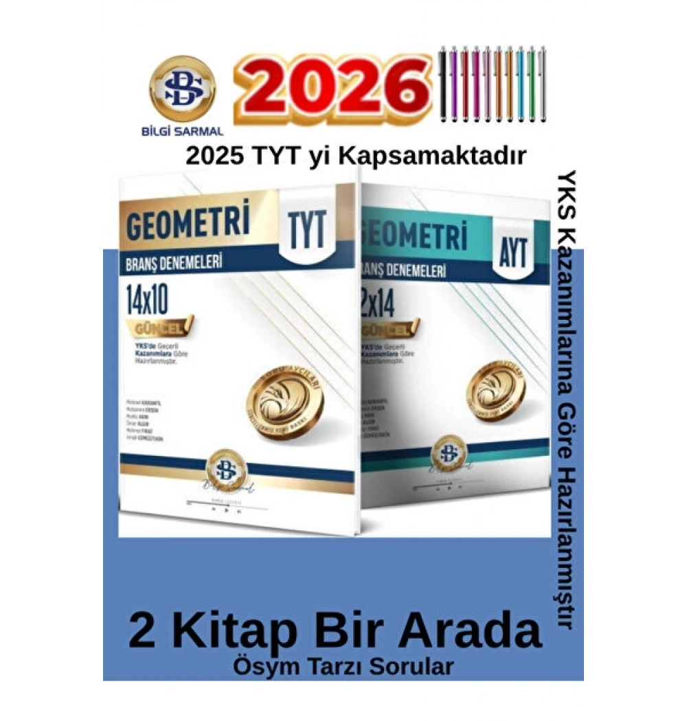 Tyt Ayt Geometri 14X10 Branş Denemeleri Bilgi Sarml