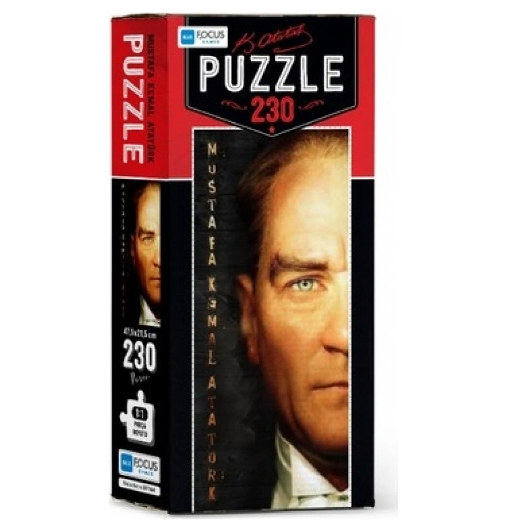 Blue Focus Kutulu 230 Parça Puzzle Gazi M.K.Atatürk Mavi Lale
