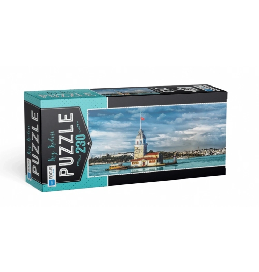Blue Focus Kutulu 230 Parça Puzzle Kız Kulesi Mavi Lale