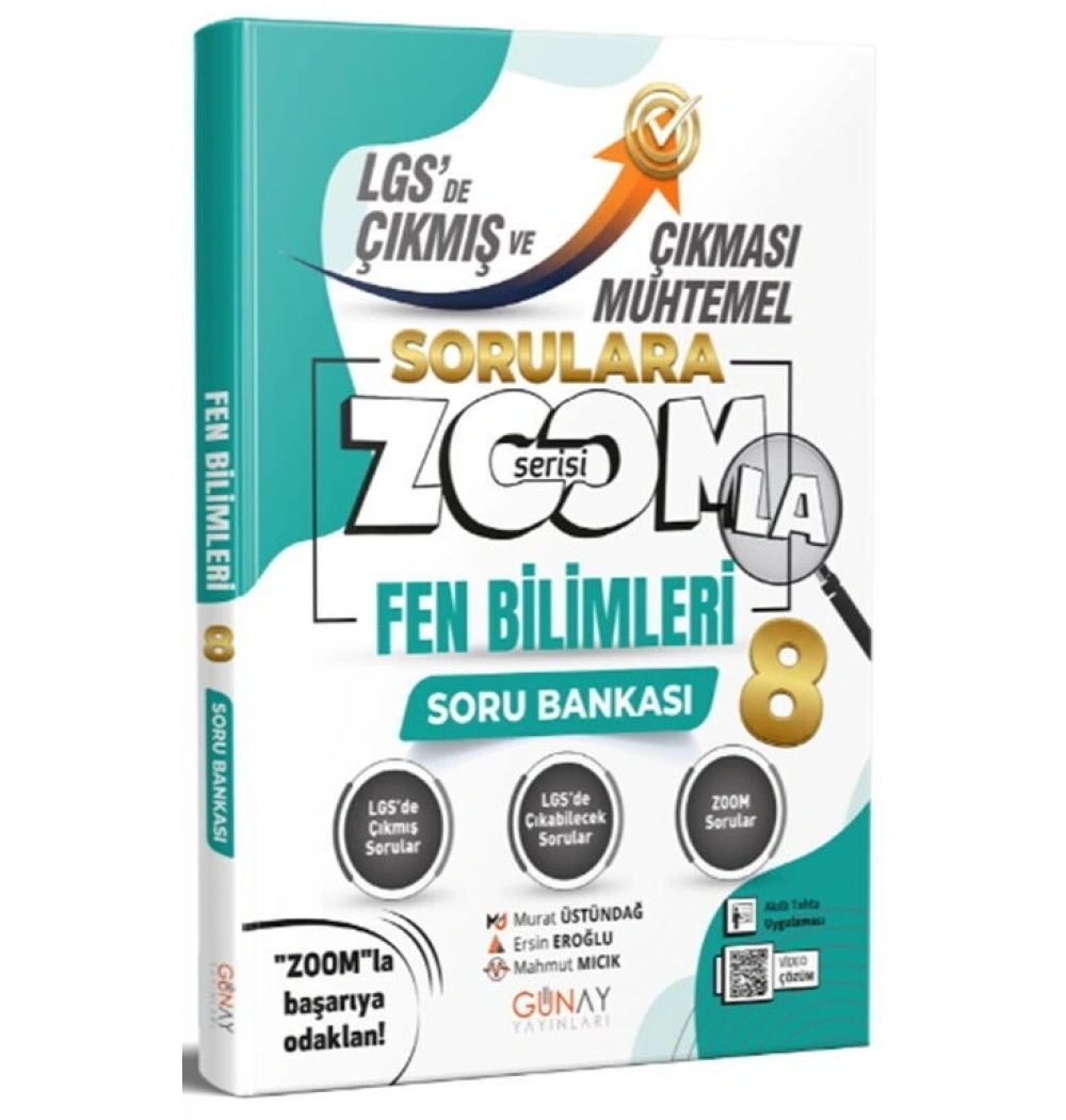 Günay 8.Sınıf Lgs Fen Bilimleri Çıkması Muhtemel Soru Bankası Zoom Serisi