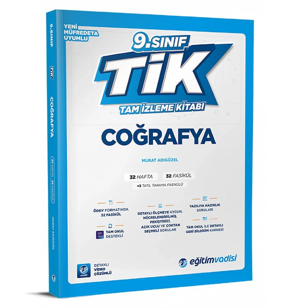 9.Sınıf Coğrafya Tam İzleme Kitabı Eğitim Vadisi