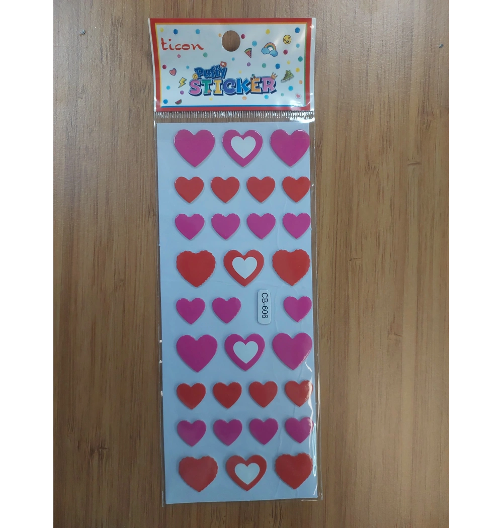 Ticon Tps-004/8 Puffy Sticker Kalp Kod:389461