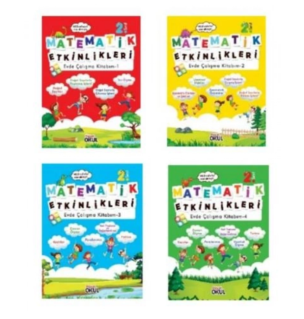 2 .Sınıf Matematik Evde Çalışma Seti 4 Kitap Hayat
