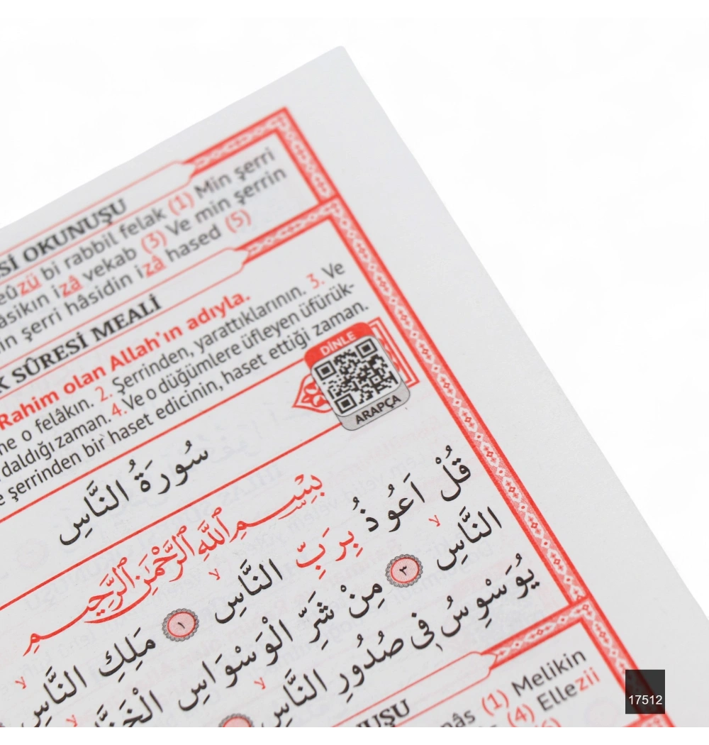 Furkan 17625 Çanta Boy 80 Sahife 3 lü Yasin Cüzü Beyaz Kabe Kapak Eko (50 Adet)