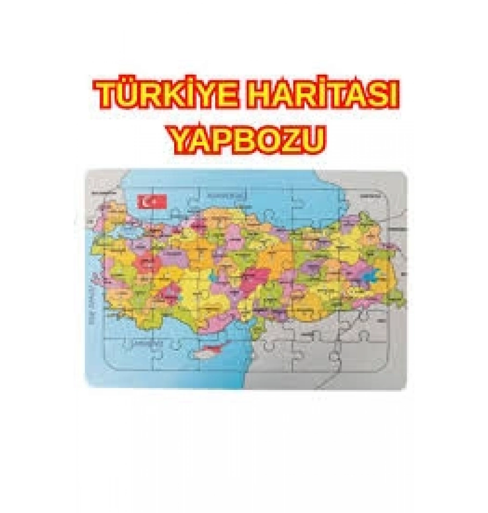 30X20 Orta Karton Türkiye Haritası Yap Boz