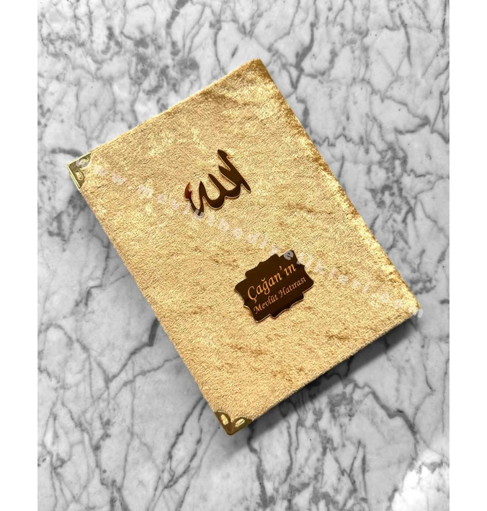 Lalezar 12195 Çanta boy 128 Sayfa 3 lü Yasin cüzü Kadife Krem Renk