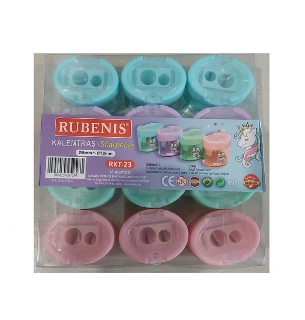 RB. Pastel 4 Renkli Oval Çift Açacaklı