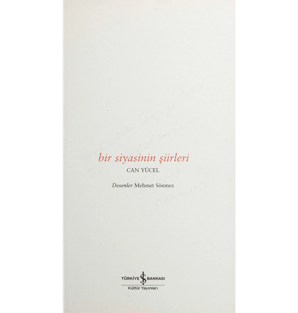 Bir Siyasinin Şiirleri Can Yücel İş Bankası