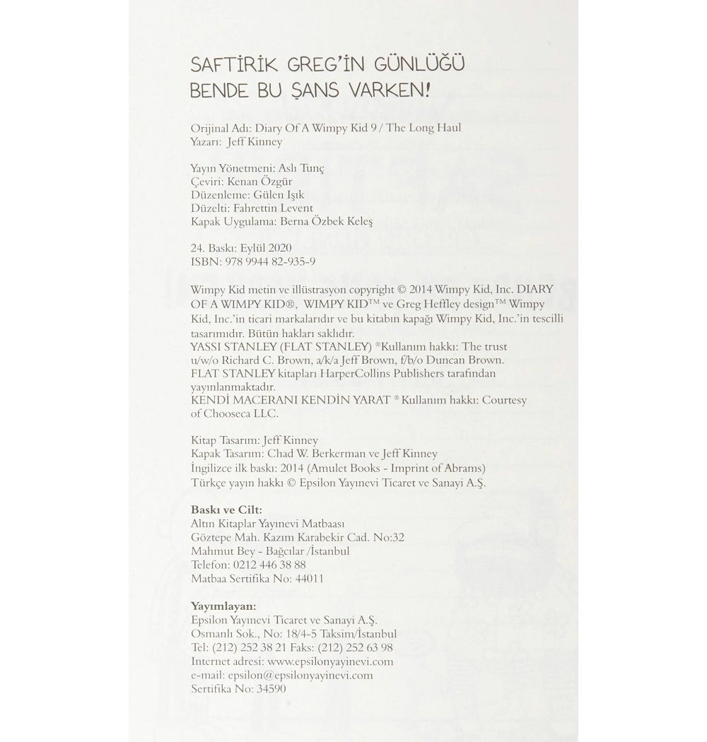 Saftirik Gregin Günlüğü 9 Bende Bu Şans Varken Epsilon