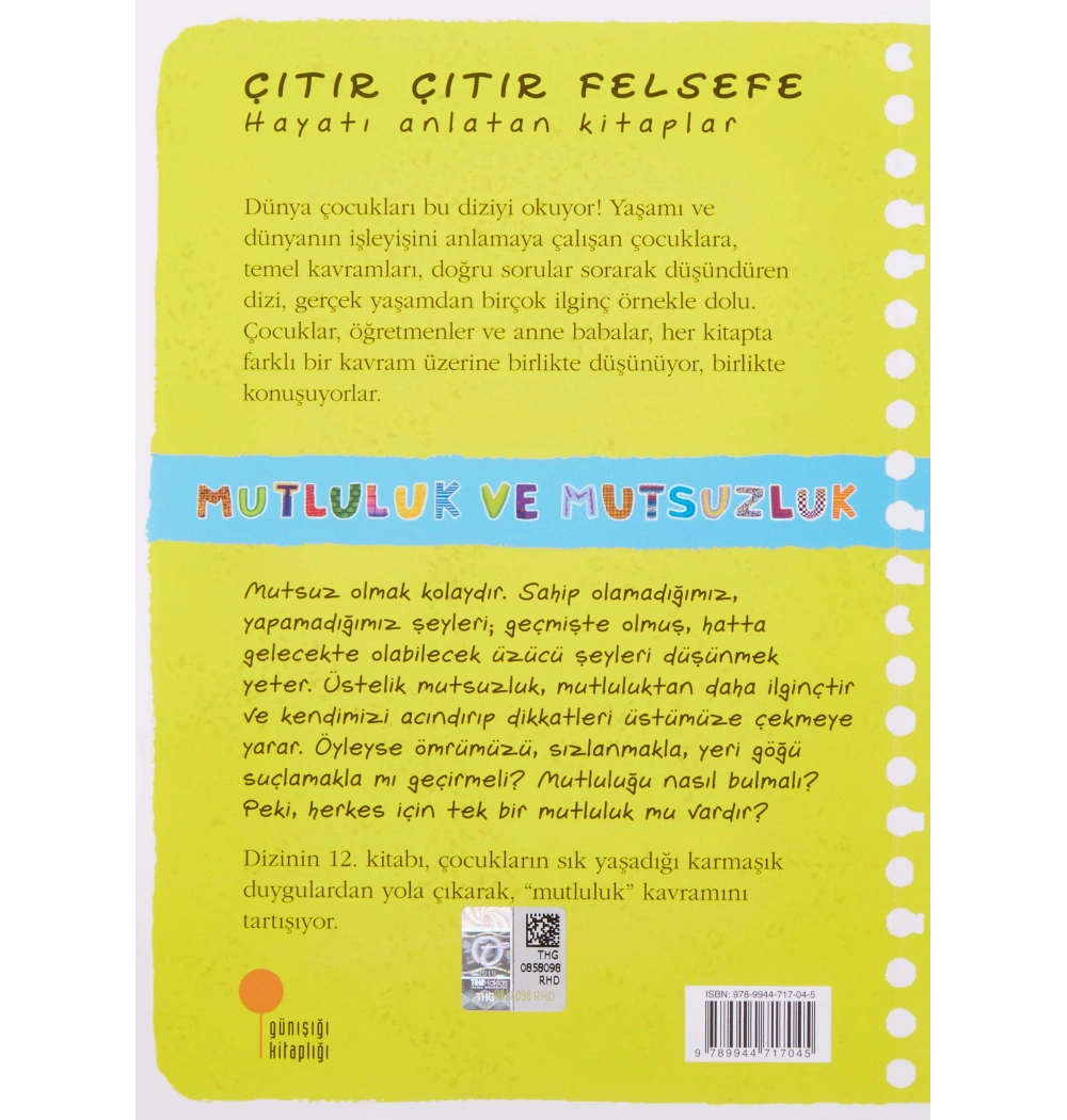 Mutluluk Ve Mutsuzluk (Çıtır Çıtır Felsefe) Günışığı Kitaplı