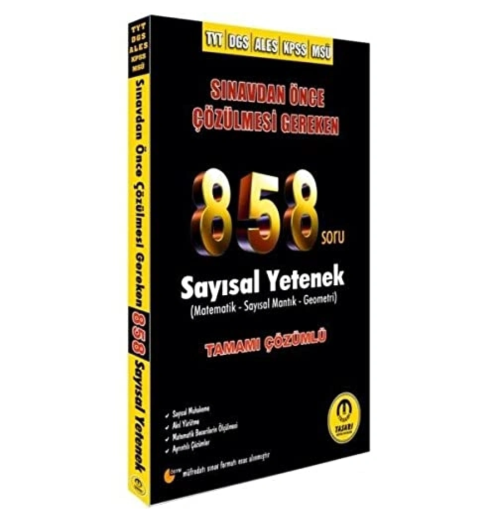 Tasarı Tyt Dgs Ales Kpss Msü Sayısal Yetenek Çözümlü Soru Bankası