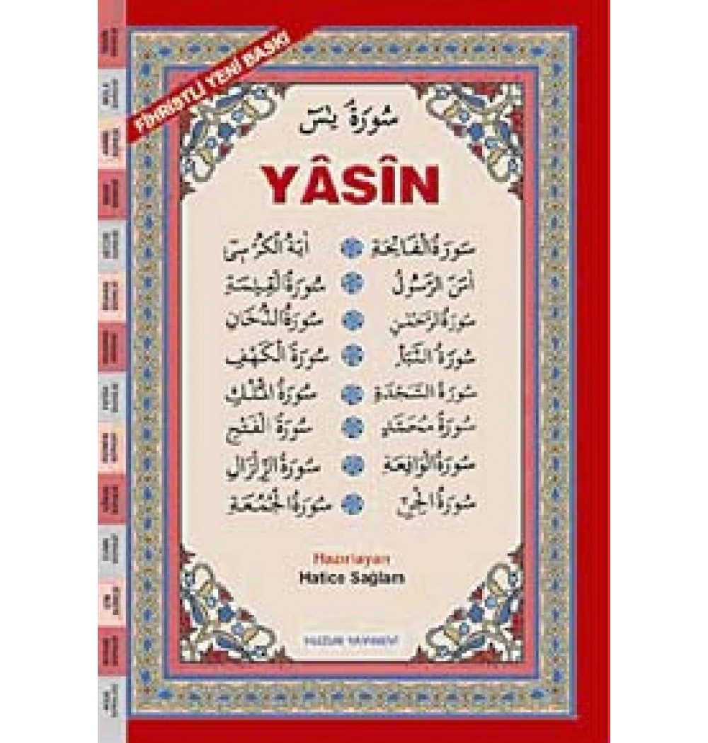 Huzur 025 Yasin Orta Boy Fihristli Arapça